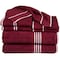 Hastings Home Rio 8 Piece 100 Percent Cotton Towel Set - Burgundy 974728JXF - alternate 2